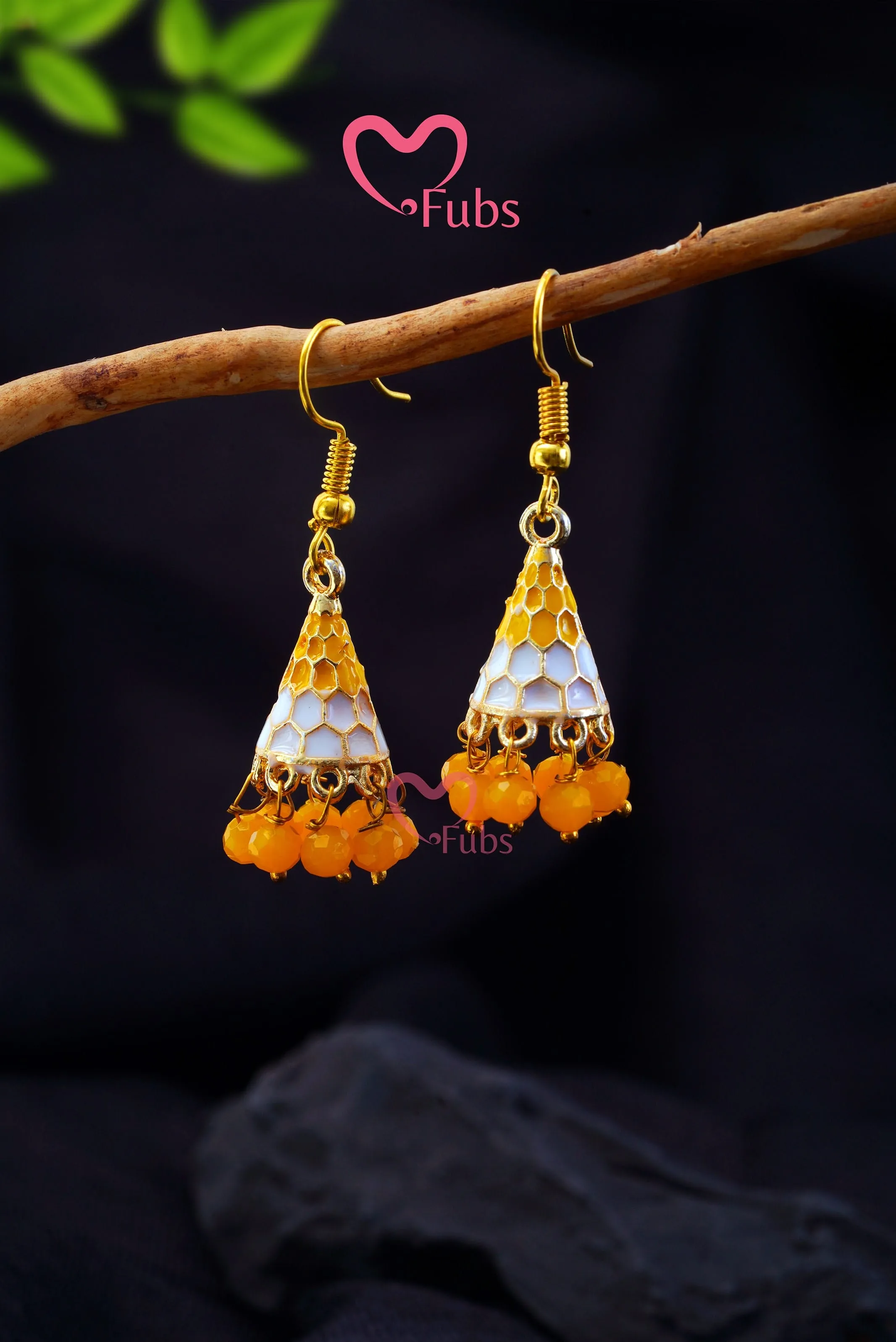 Beaded Cone Elegance Earring