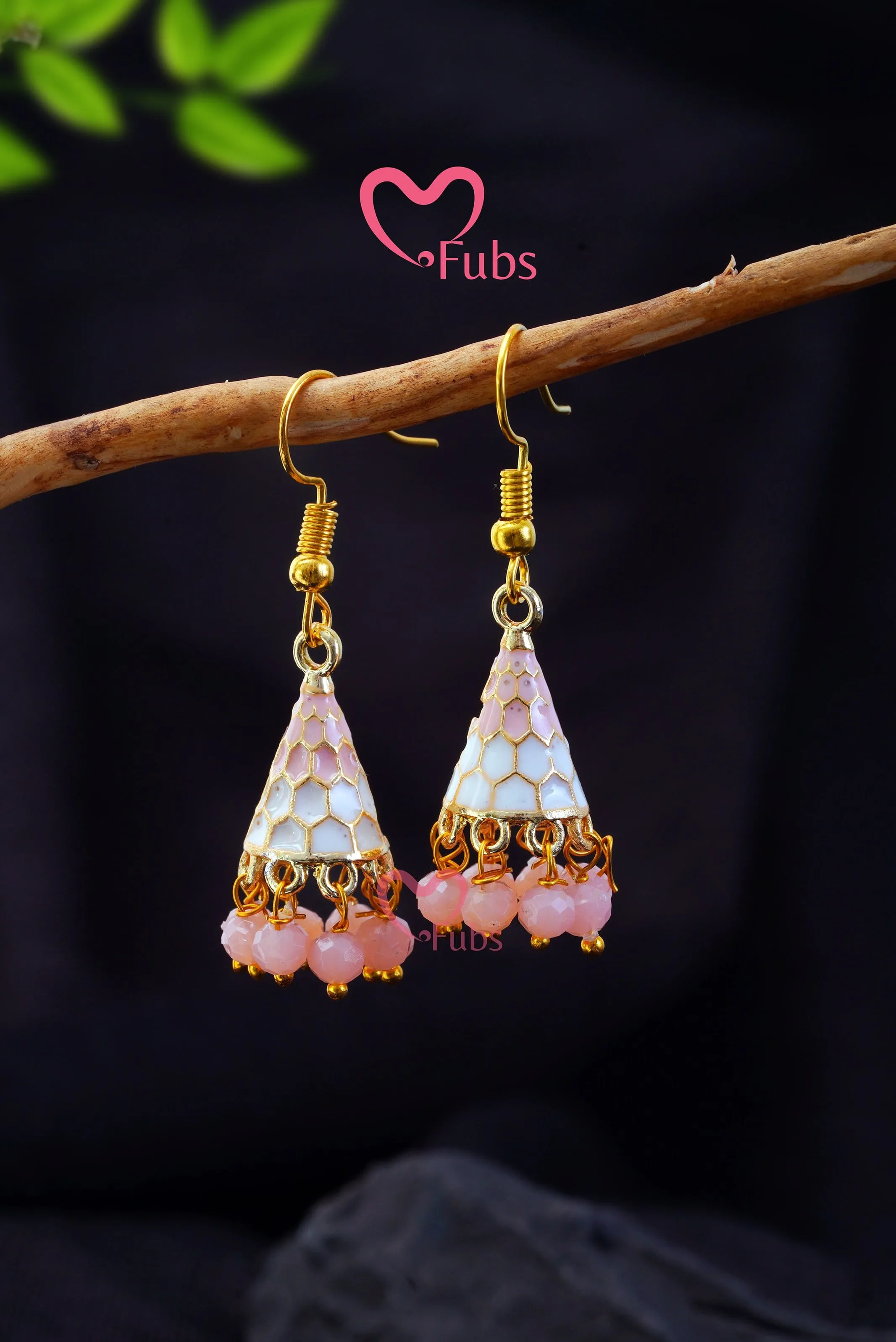 Beaded Cone Elegance Earring