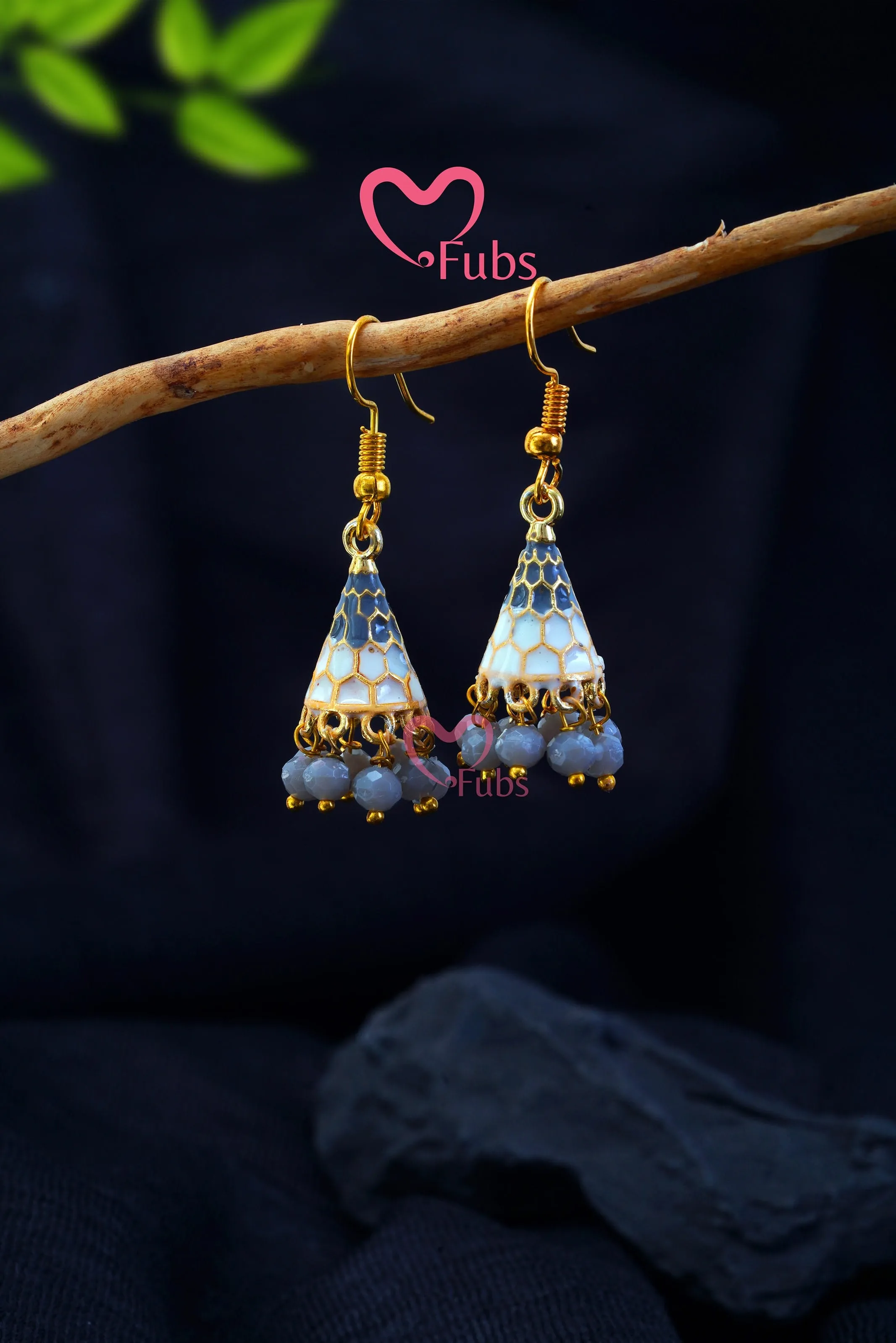 Beaded Cone Elegance Earring