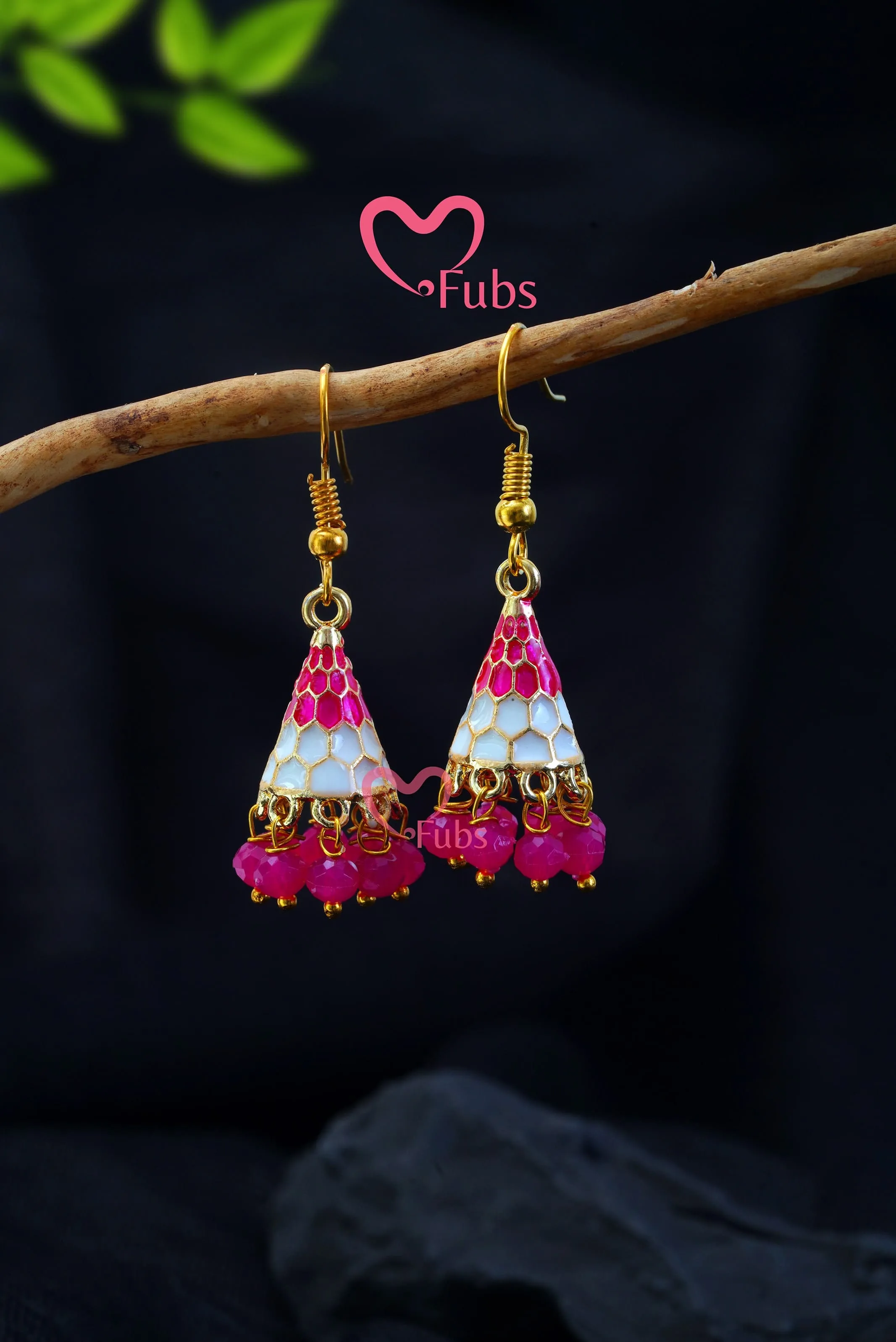 Beaded Cone Elegance Earring