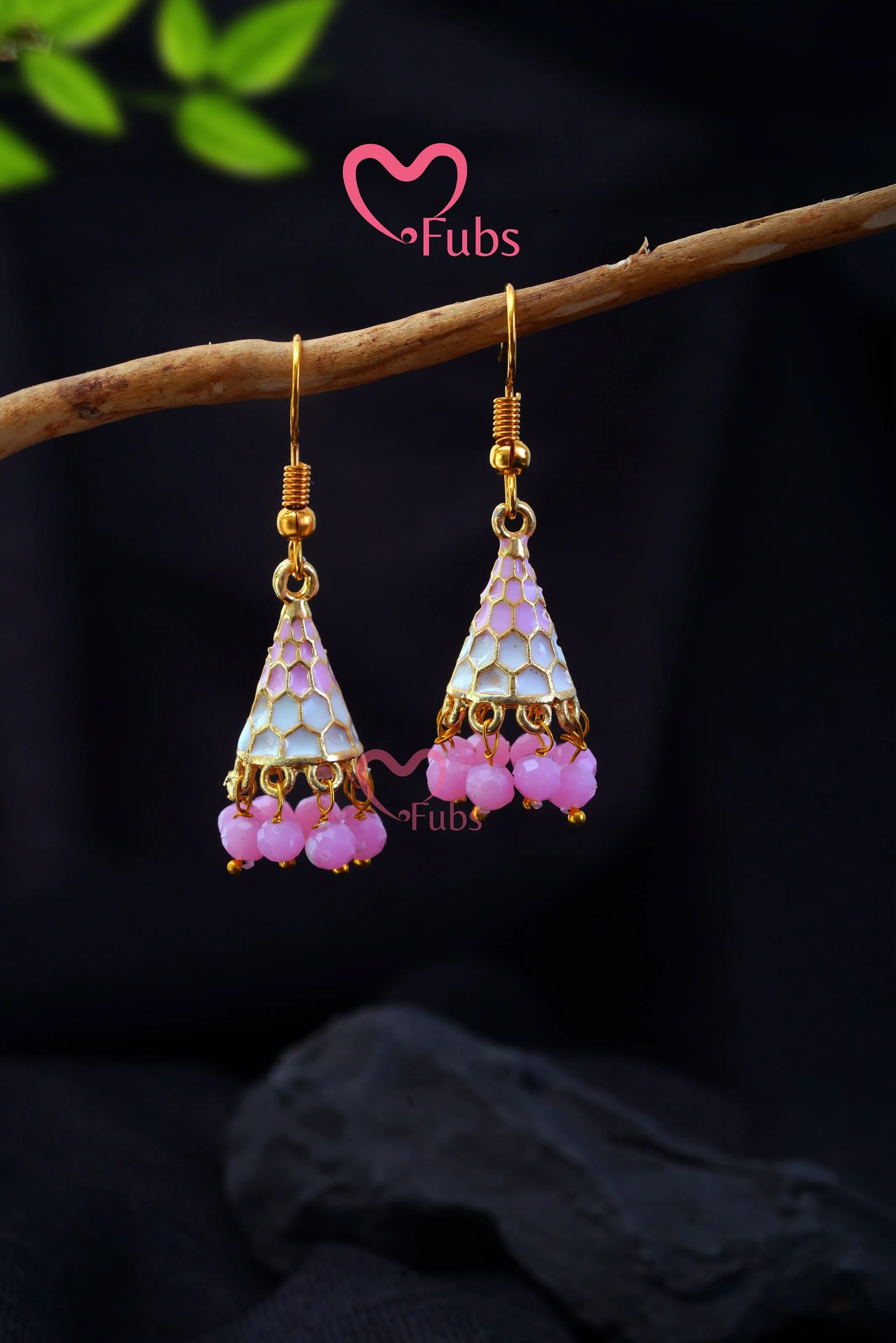 Beaded Cone Elegance Earring