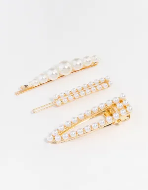 Beaded Pearl Clips 3-Pack