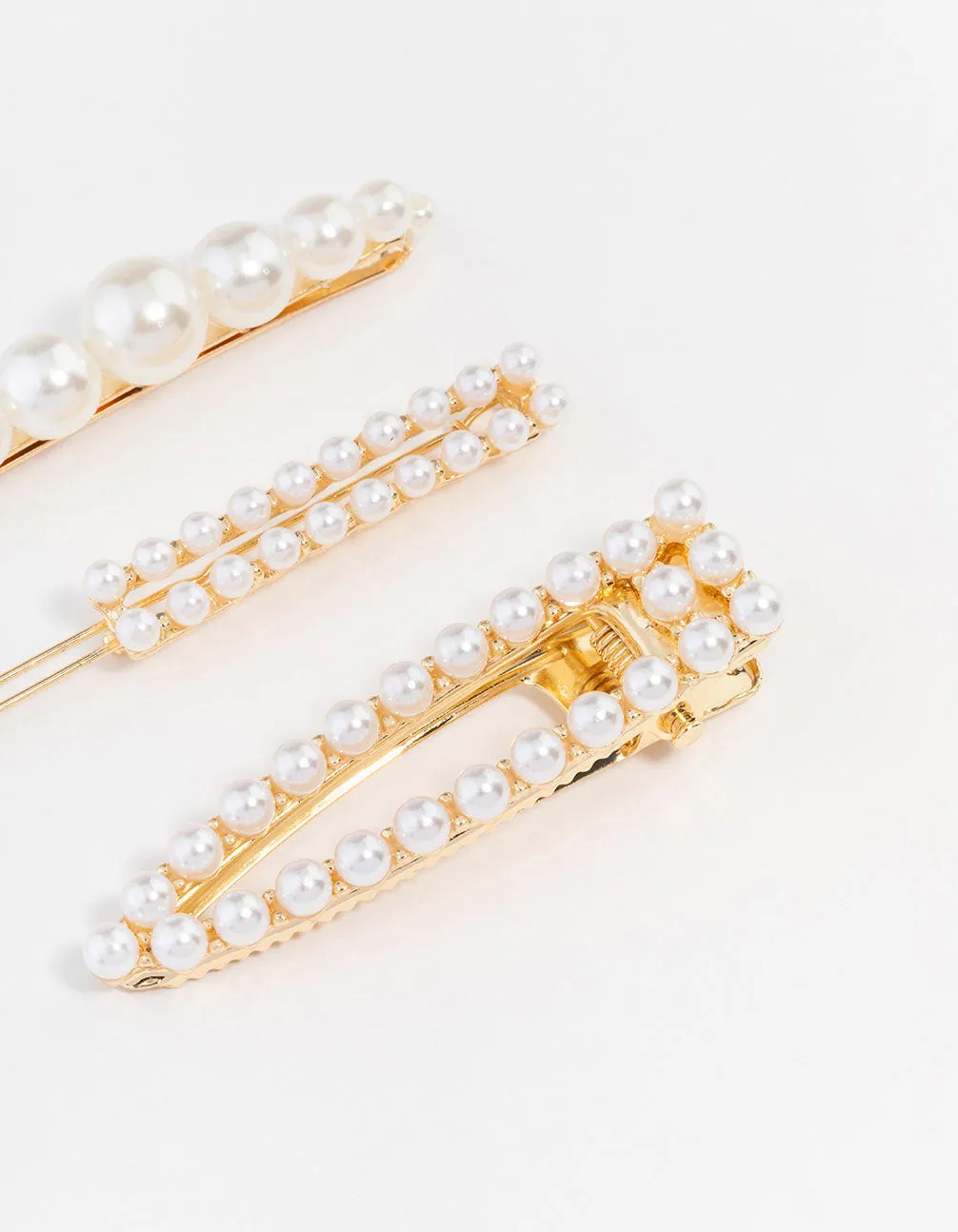 Beaded Pearl Clips 3-Pack