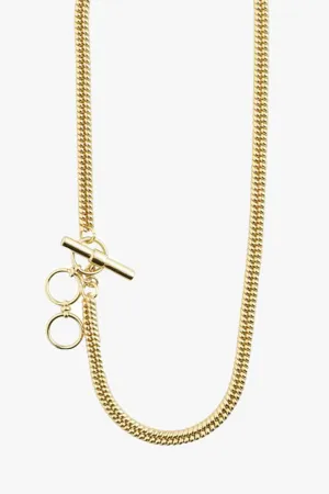 Belief Bar Hook Gold Chain EOL Necklace