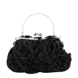 Black Flower Clutch