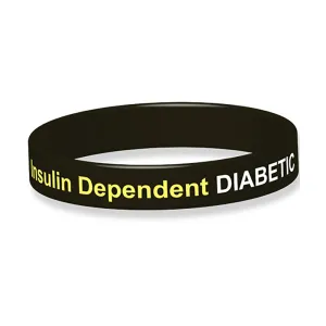 Black Insulin Dependent wristband