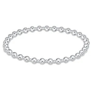 Classic Grateful Pattern 4mm Bead Bracelet - Sterling