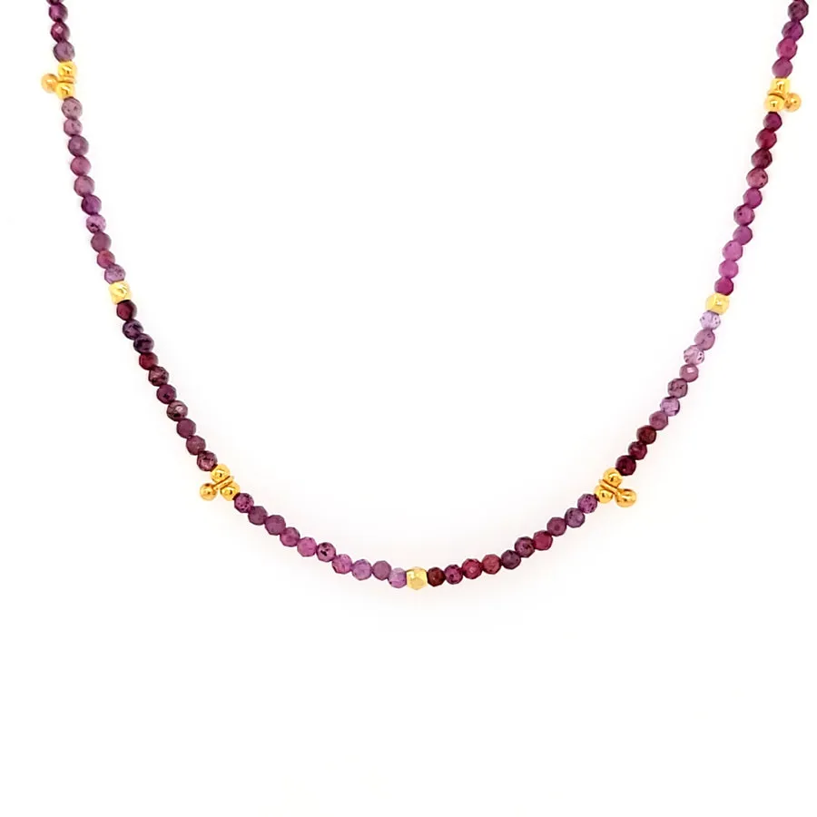 Garnet/Gold AVF Necklace