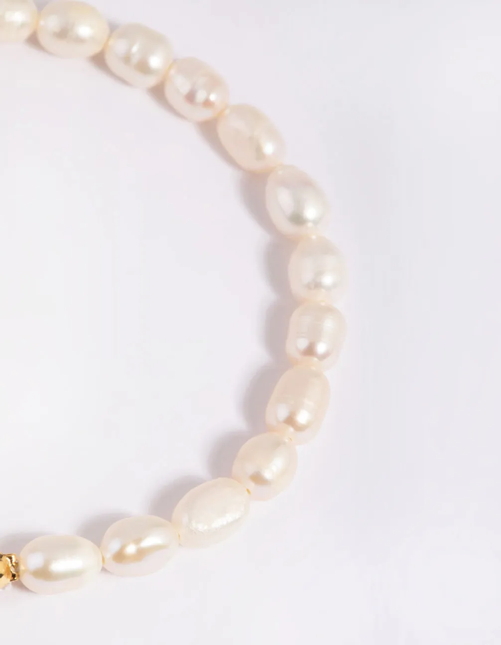 Gold Plated Pearl Fob Bracelet