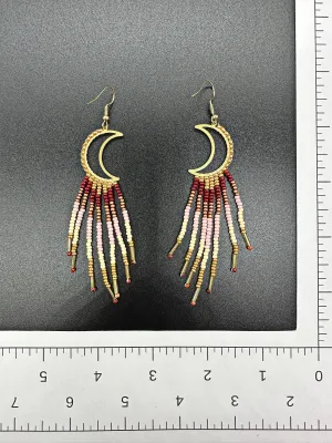 Indigenous Handcrafted Beaded Earrings - 'Shape' Series - Moonrays