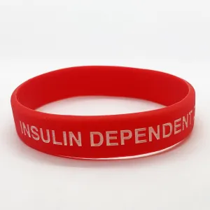 Insulin Dependent Diabetes Wristband - Red