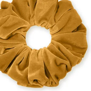 KING SIZE Velvet Scrunchies XXL Oversized Ponytail Holder Made in the USA Gold