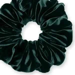 KING SIZE Velvet Scrunchies XXL Oversized Ponytail Holder Made in the USA Green Pine