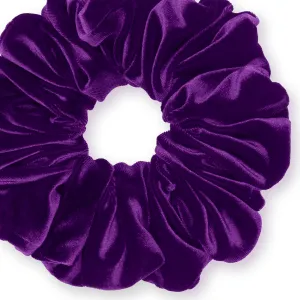 KING SIZE Velvet Scrunchies XXL Oversized Ponytail Holder Made in the USA Purple