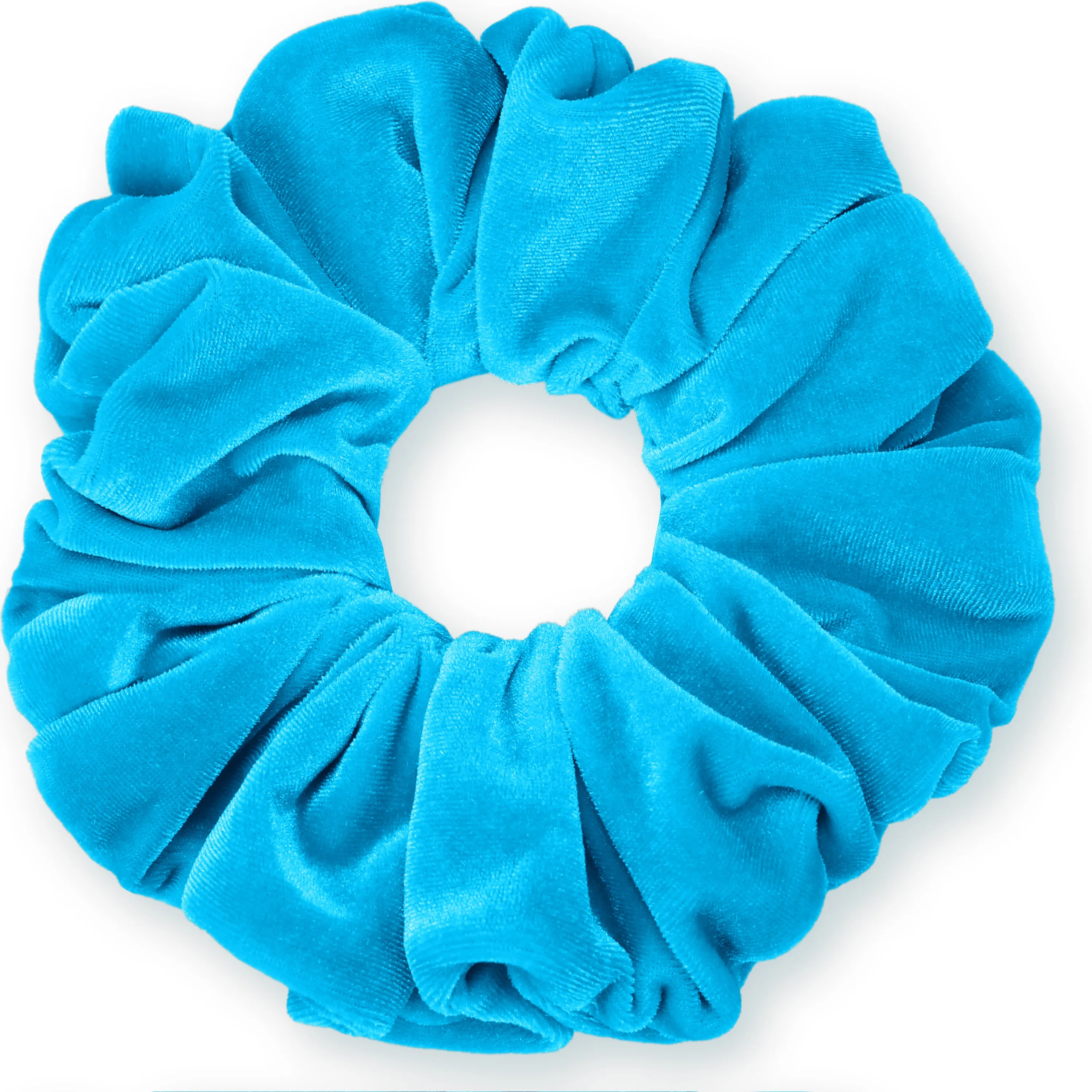 KING SIZE Velvet Scrunchies XXL Oversized Ponytail Holder Made in the USA Turquoise