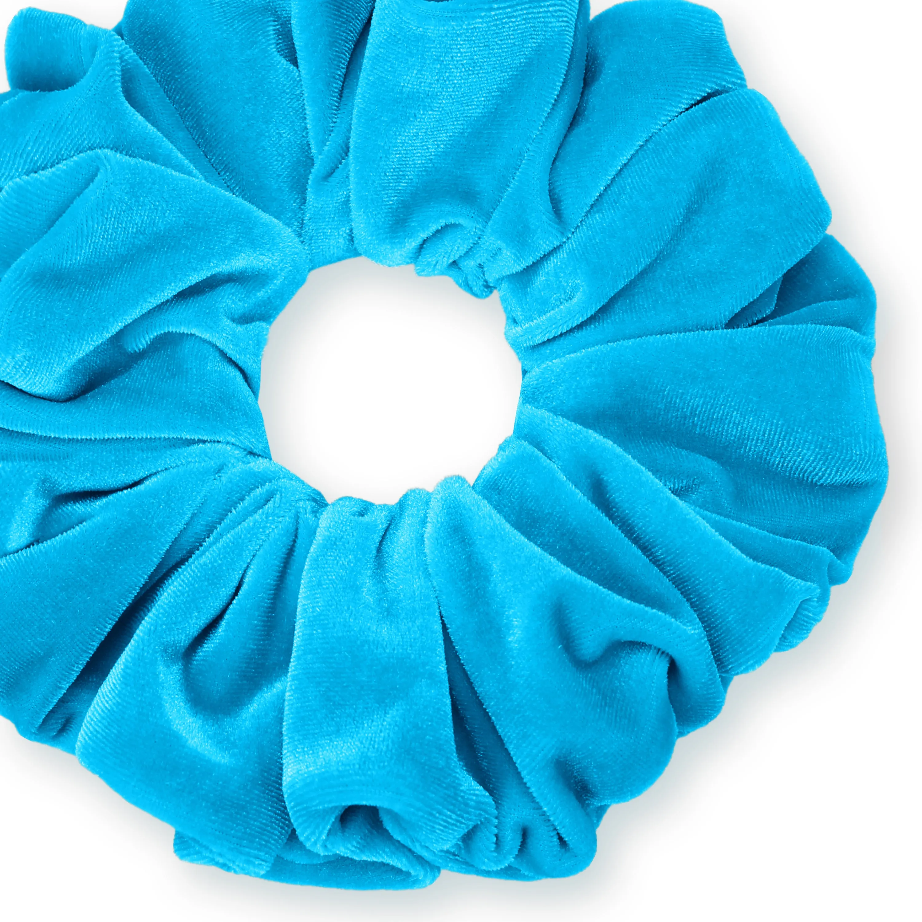 KING SIZE Velvet Scrunchies XXL Oversized Ponytail Holder Made in the USA Turquoise