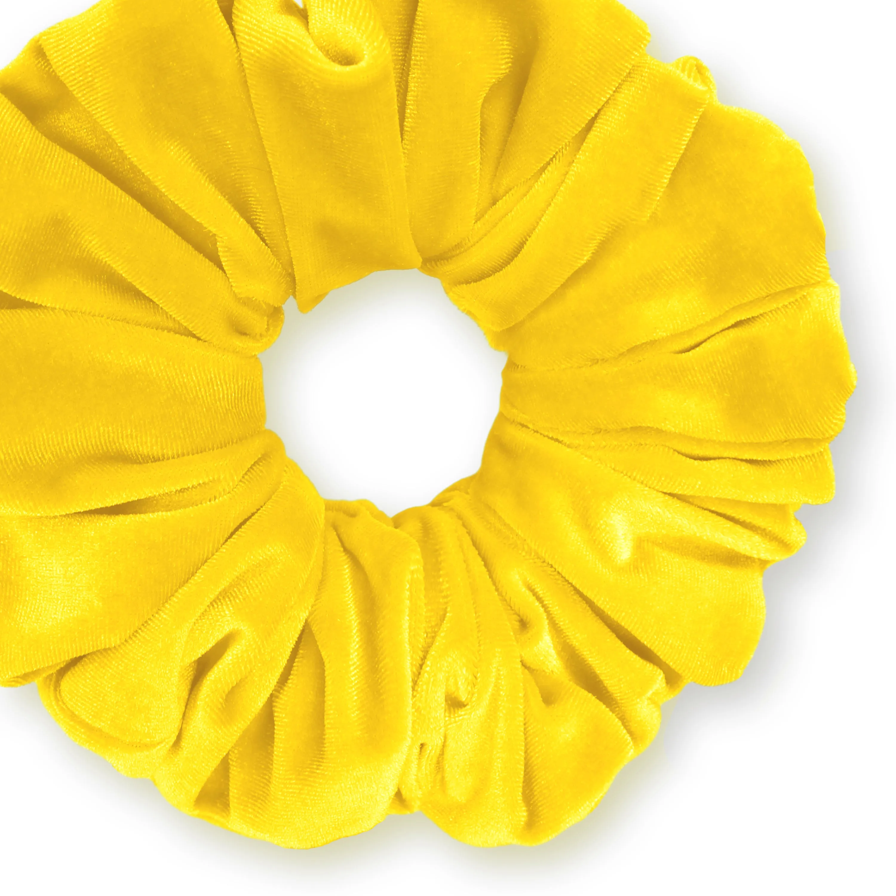 KING SIZE Velvet Scrunchies XXL Oversized Ponytail Holder Made in the USA Yellow