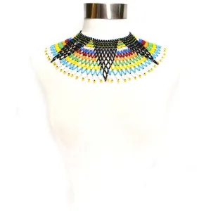 Malikia Short Beaded Bib Necklace 01