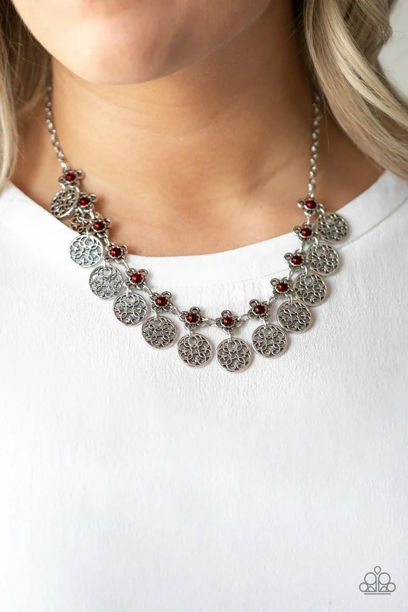 Mandala Movement ~Red Paparazzi Necklace