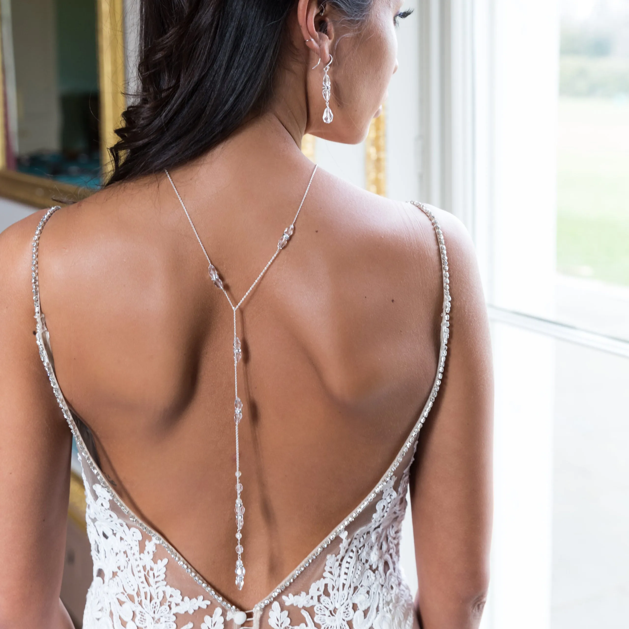 Margot Crystal Bridal Back Necklace