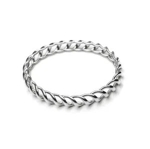 Medusa Bangle Bracelet in Silver