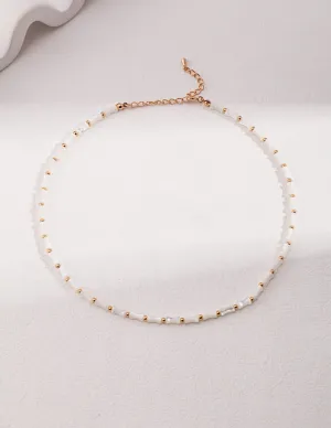 Mother of Pearls Bamboo Necklace