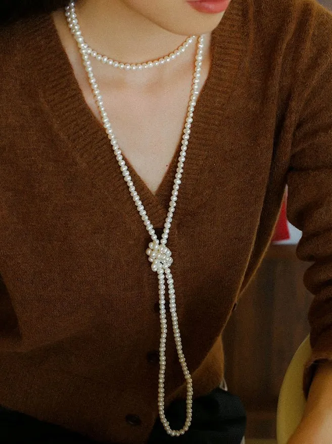 Oval Freshwater Pearl Longs Necklace