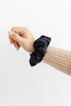 Raven Black Oversized Athletic Scrunchie