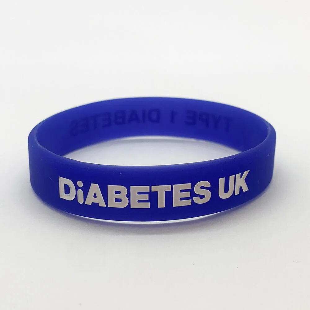 Type 1 Diabetes Wristband - Dark Blue