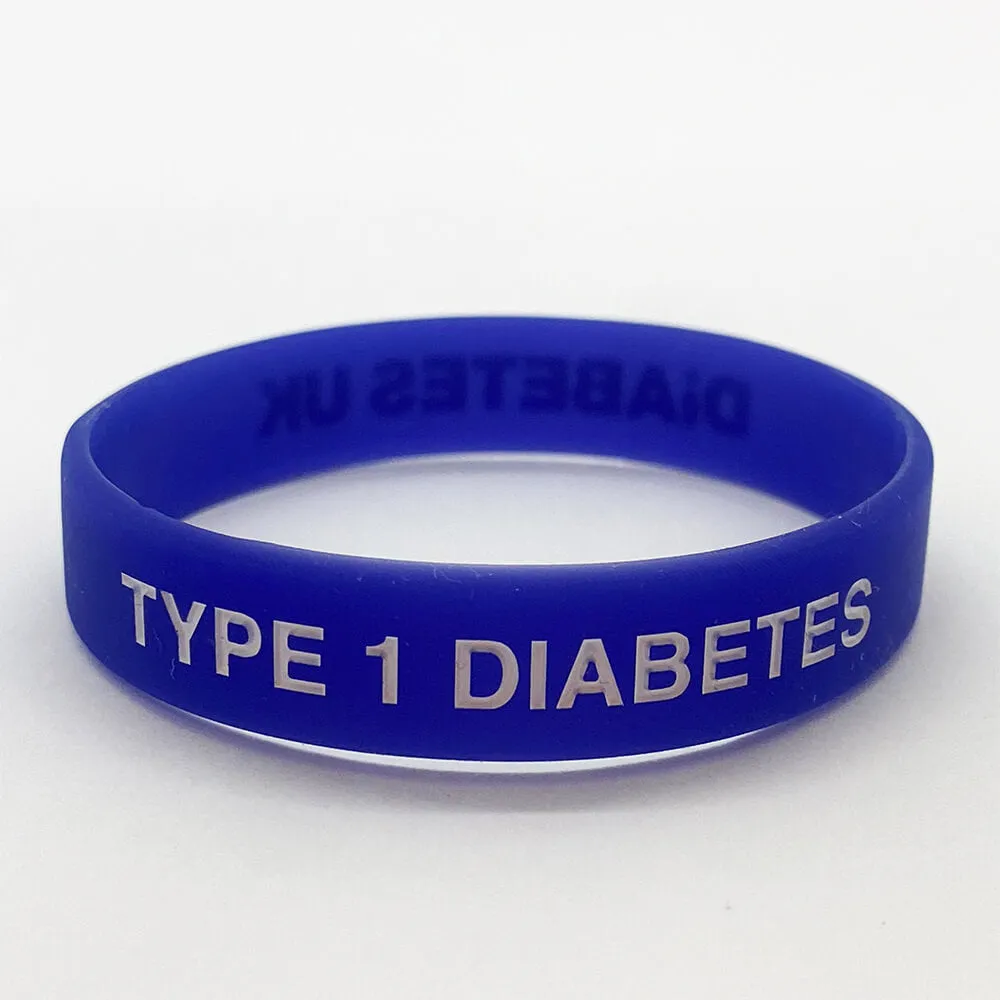 Type 1 Diabetes Wristband - Dark Blue