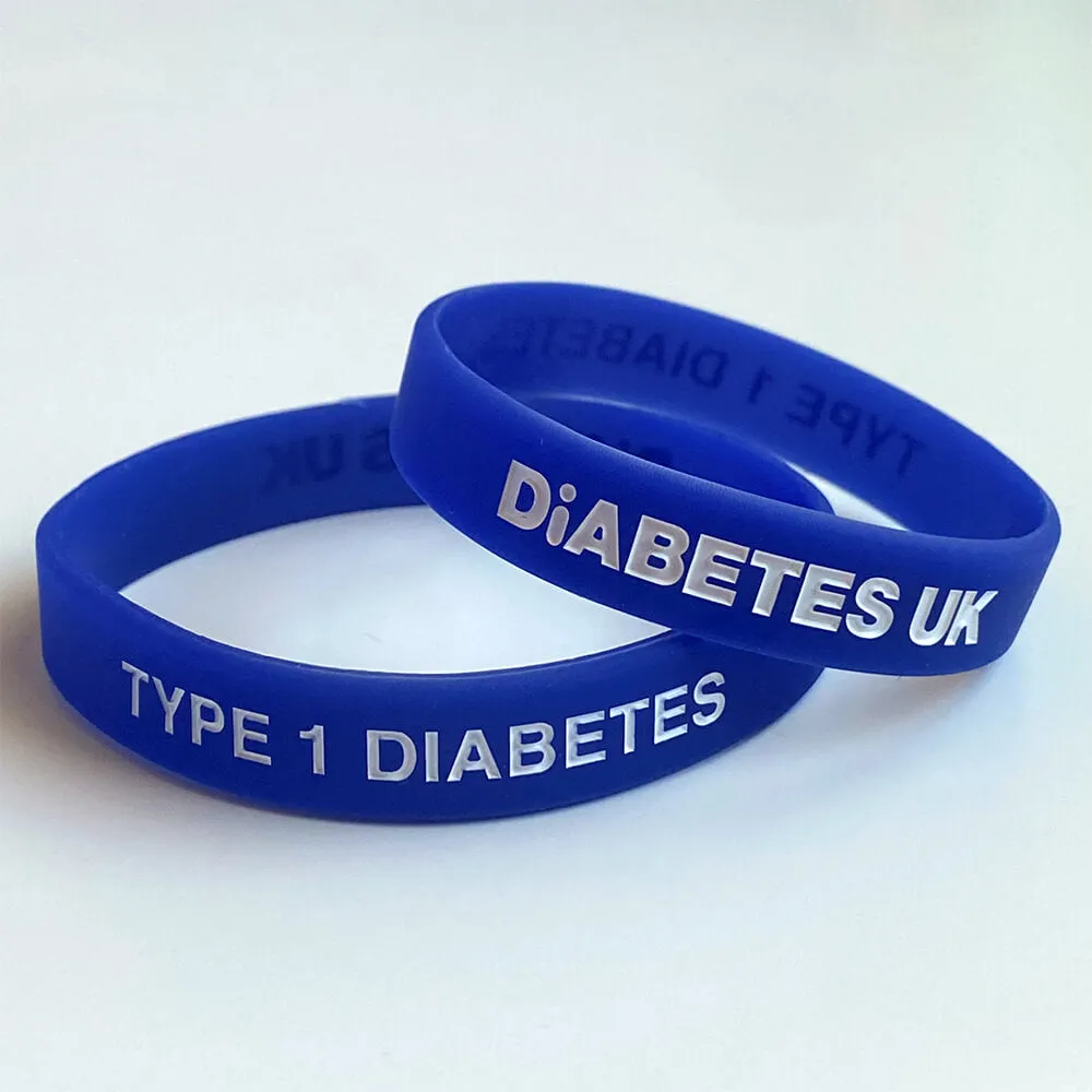 Type 1 Diabetes Wristband - Dark Blue